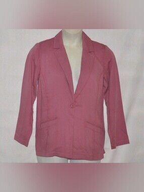 Joan Rivers Rose-Pink Single-Button Blazer Jacket